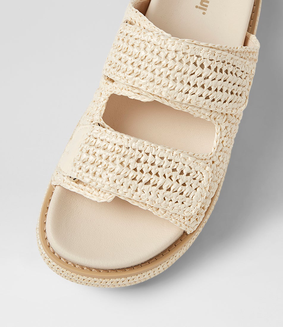 Boneeta Cream Woven Sandals