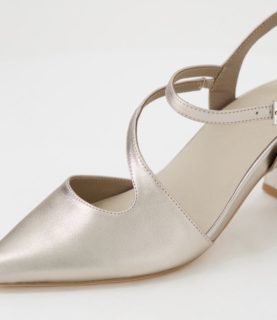 Wryn Platino Leather Heels