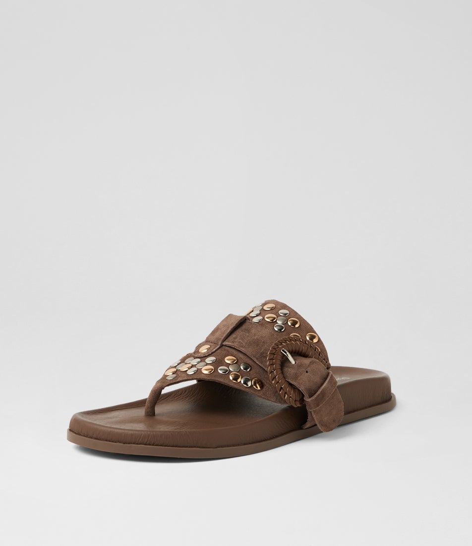 Taria Hot Choc Suede Sandals