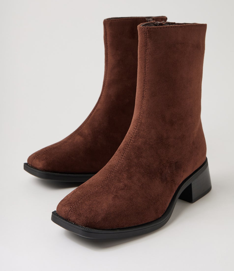 Dalby Chocolate Microsuede Ankle Boots