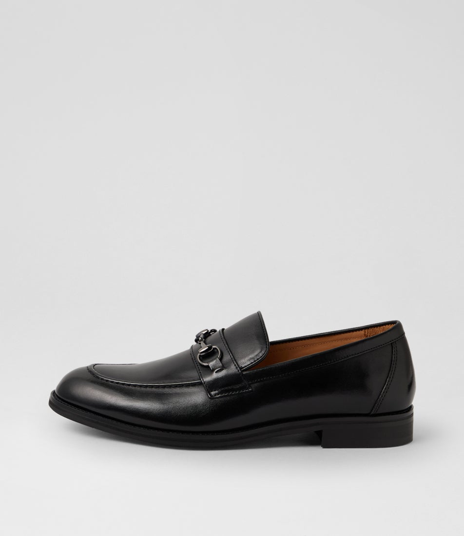 Omit Black Leather Loafers