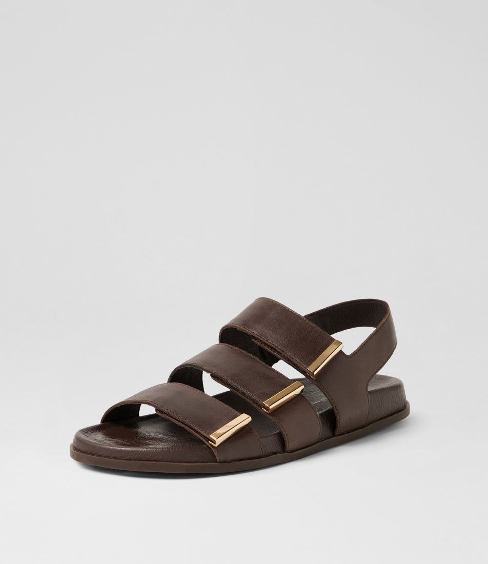 Tea Choc Leather Sandals