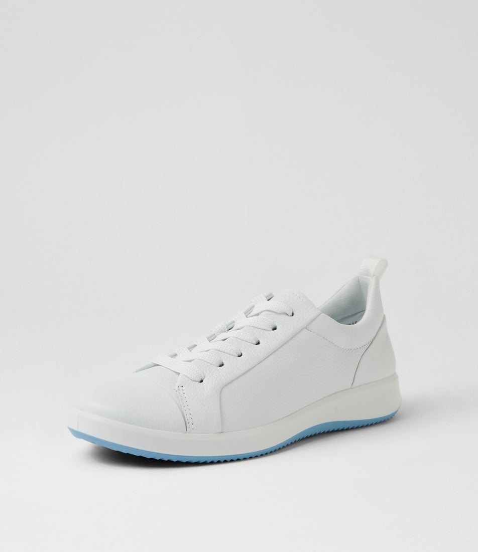 Roma 3 White Leather Lace Up Sneakers