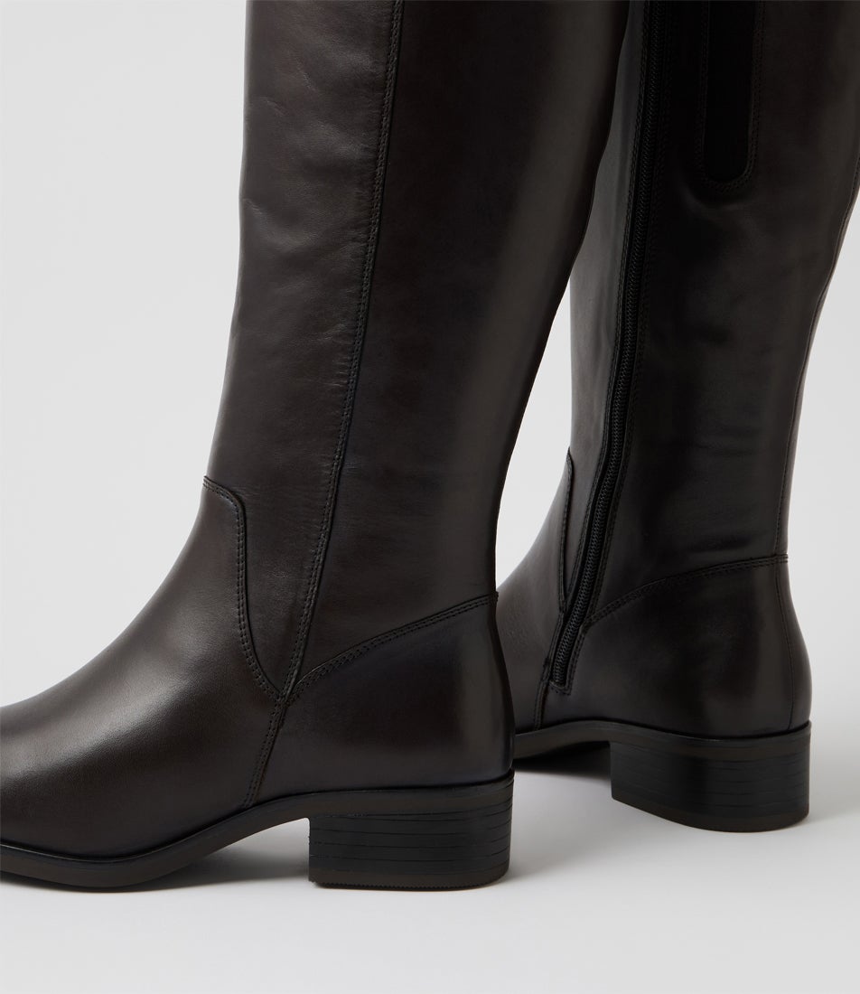 Everyday Dark Brown Leather Knee High Boots Everyday Dark Brown Leather Knee High Boots