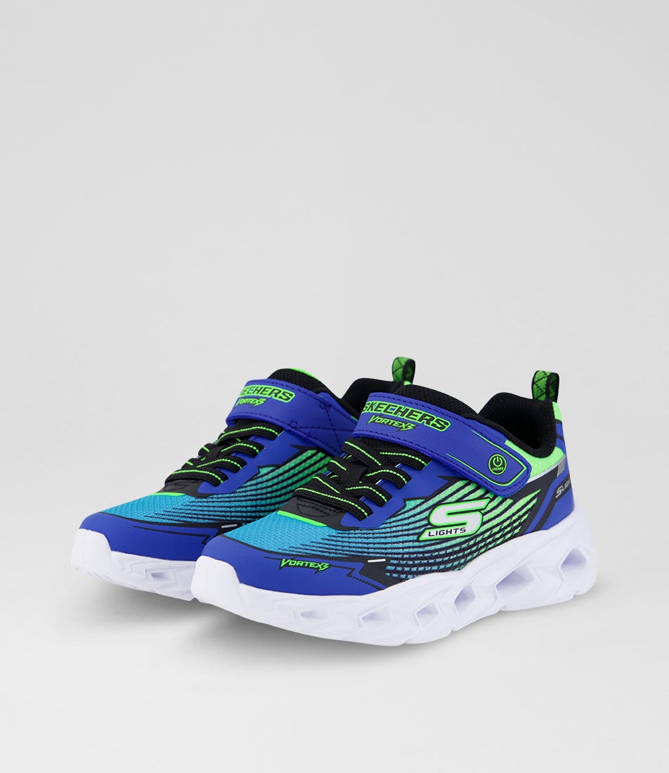 Vortex 3 Junior Black Blue Lime Mesh Sneakers