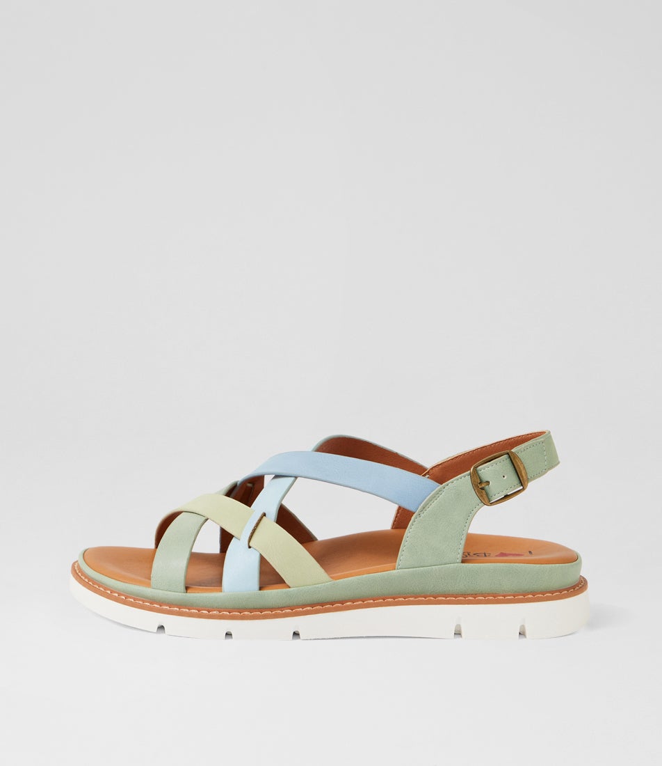 Dollin Pistachio Multi Strappy Sandals Dollin Pistachio Multi Strappy Sandals