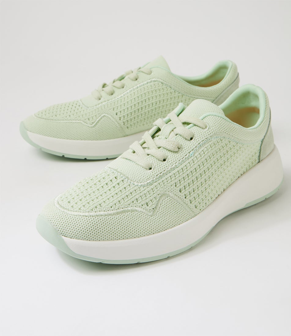Tru Active Mint Knit Suede Lace Up Sneakers