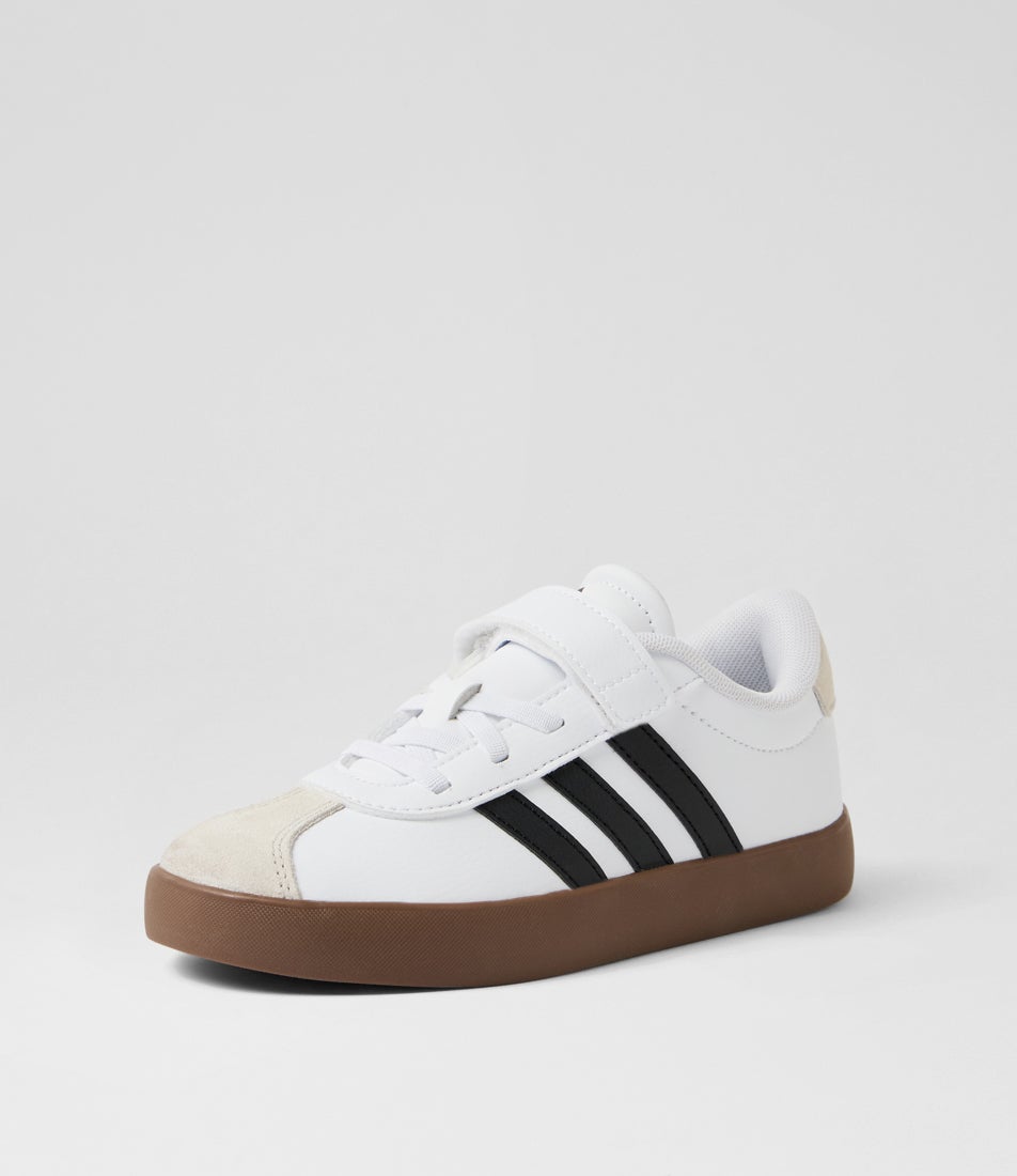 Vl Court 3 Junior White Black Grey Sneakers