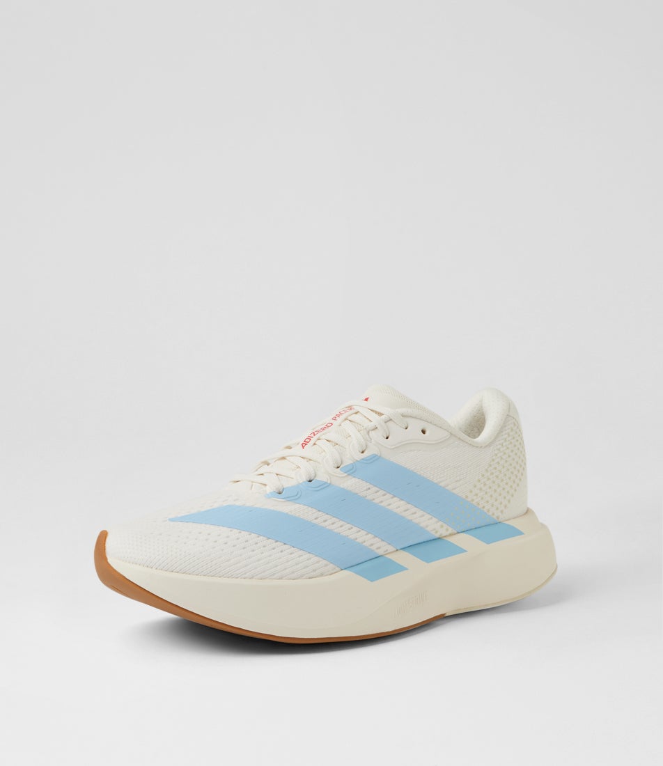 Adizero Pacer W White Clear Sky Pure Ruby Mesh Sneakers
