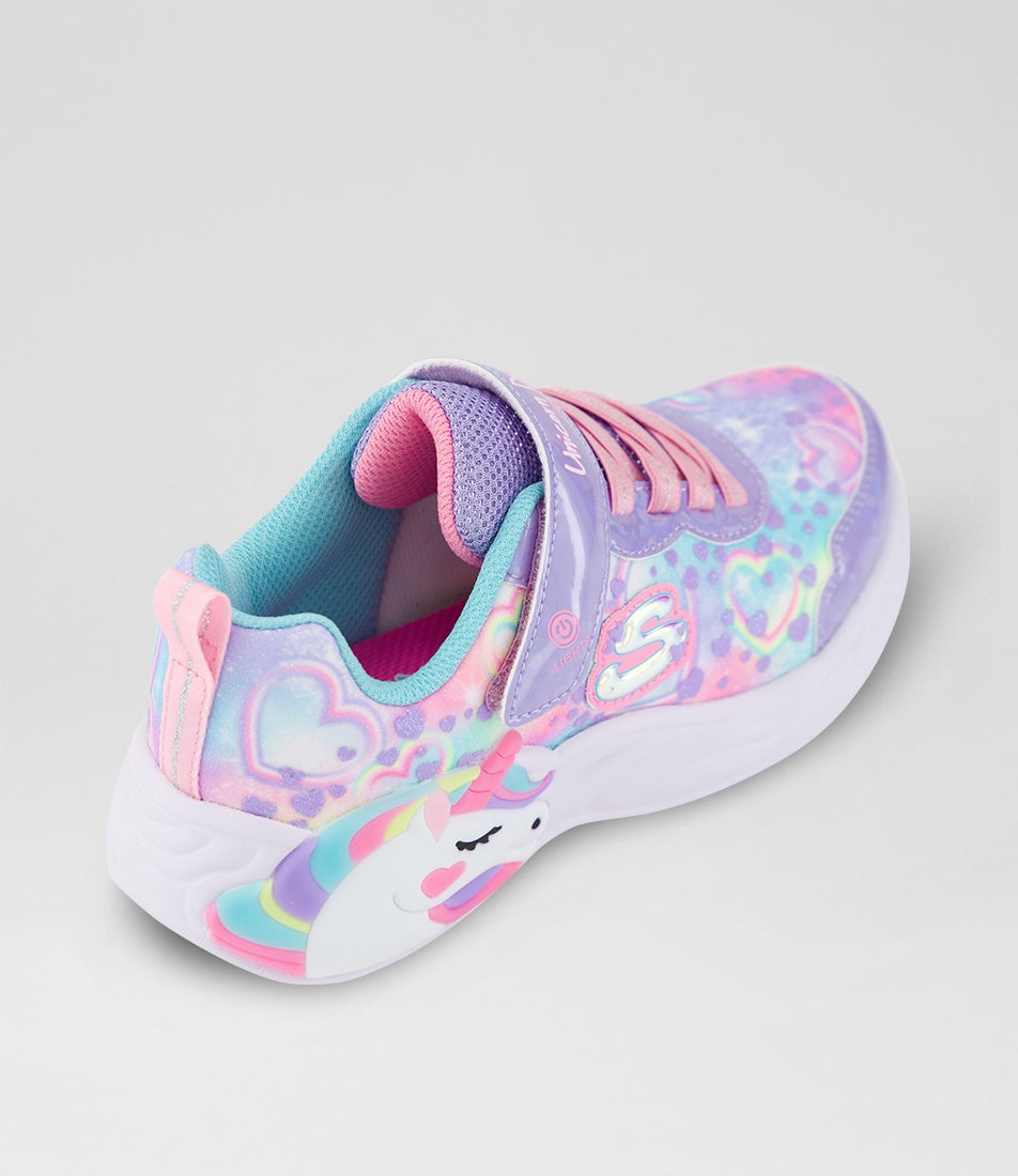 Unicorn Dreams Junior Lavender Multi Fabric Sneakers