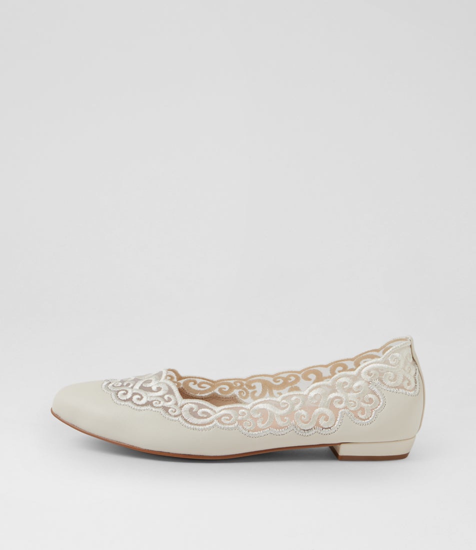 Audin Ivory Mix Ballet Flats