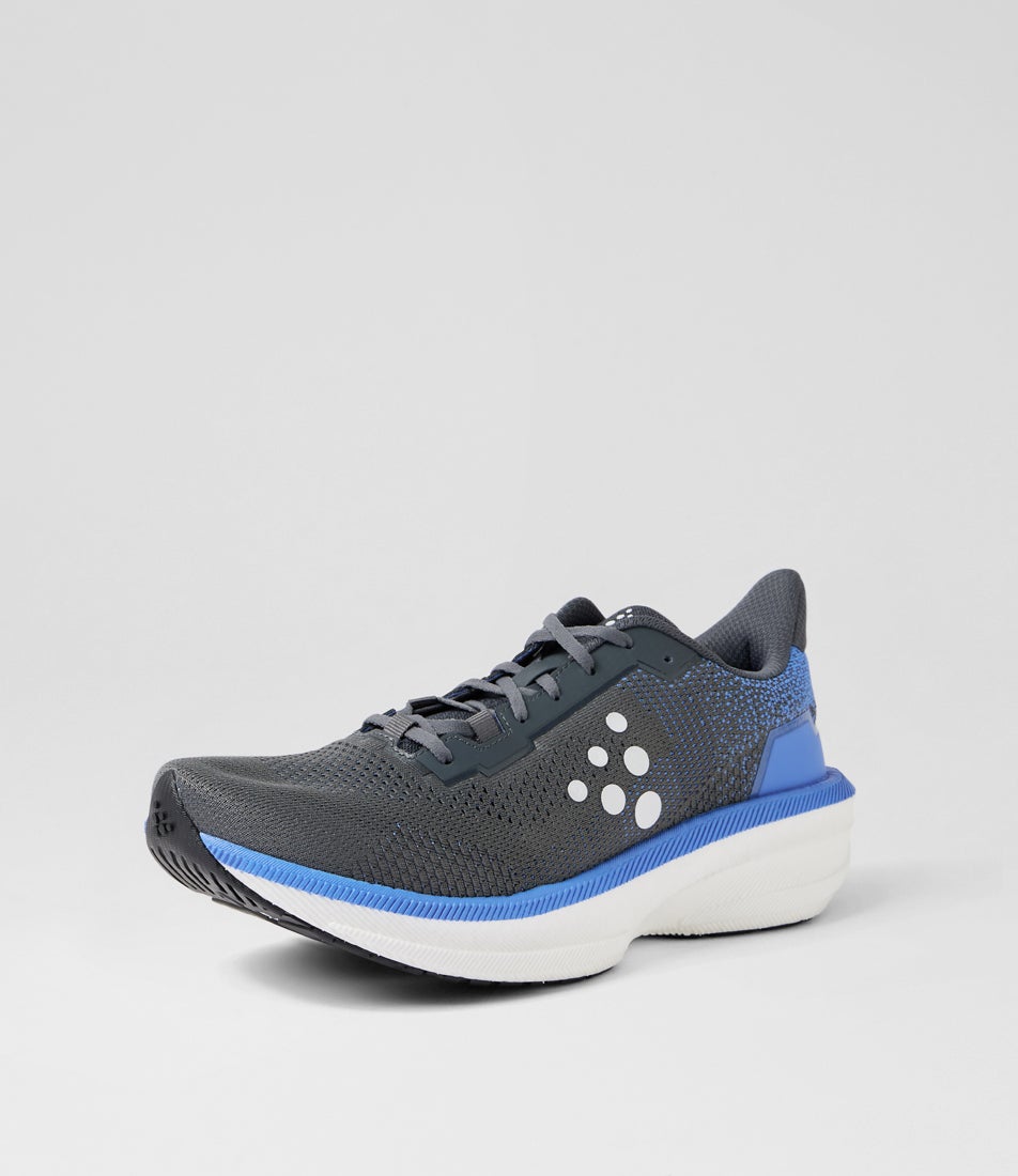Endurance 3 M Pebble Contrast Blue Mesh Lace Up Sneakers