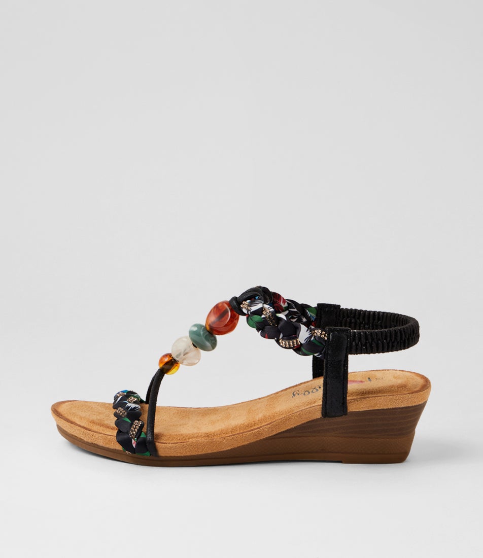 Sholonda Black Multi Sandals