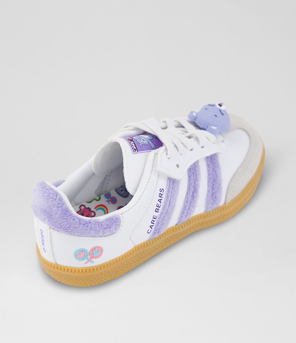 Samba Junior Light Purple White Blue Dawn Leather Sneakers