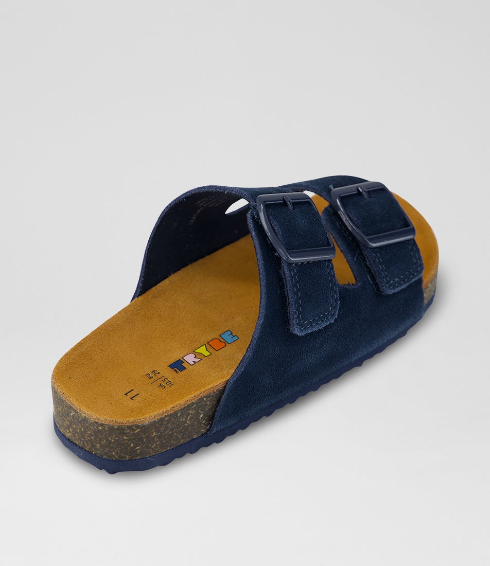 Remy Junior Navy Suede Sandals