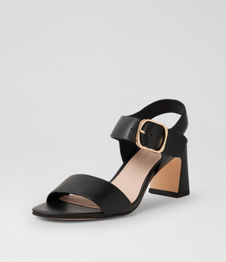 Bronwyn Black Leather Sandals