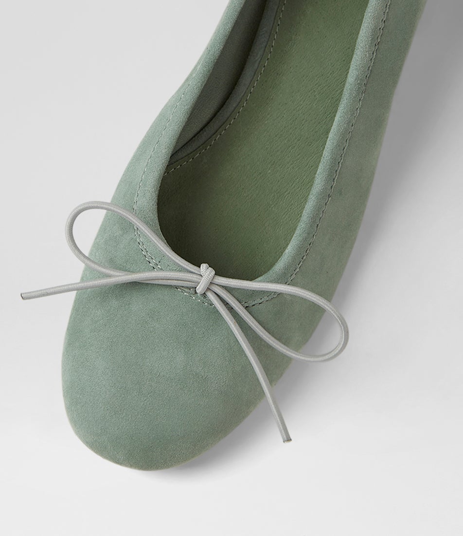 Jeahe Seafoam Suede Heels
