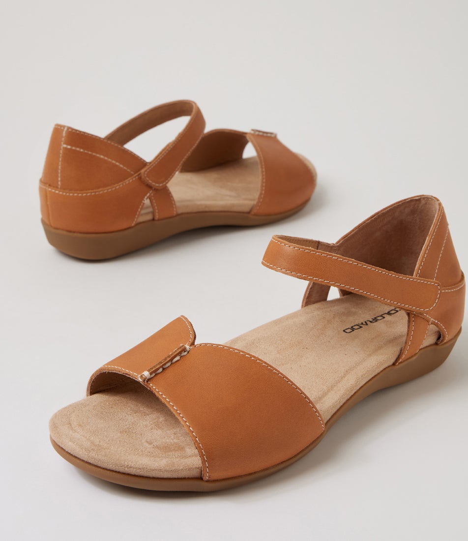 Cherry Tan Leather Sandals