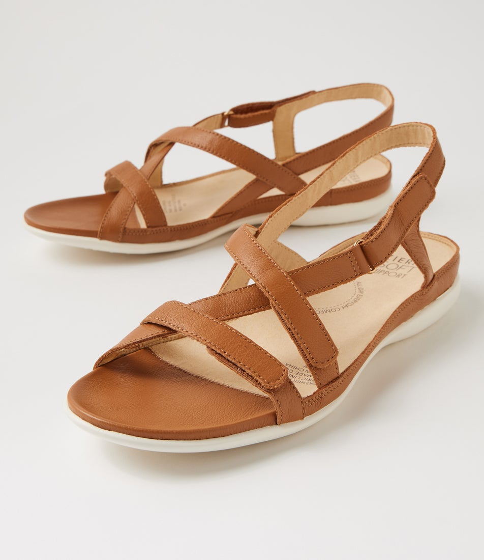 Brittoh W Dark Tan Leather Sandals