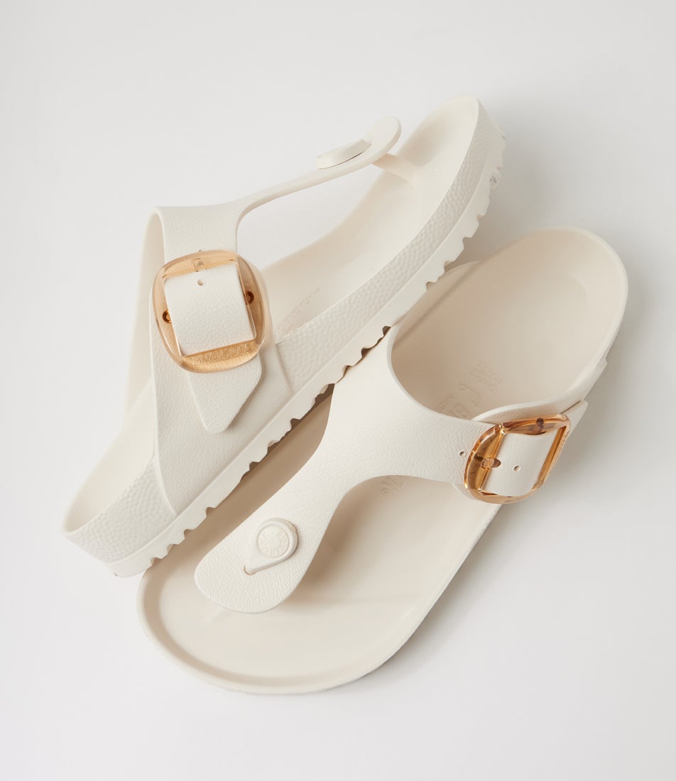 Gizeh Big Buckle Eggshell Eva T-Bar Sandals