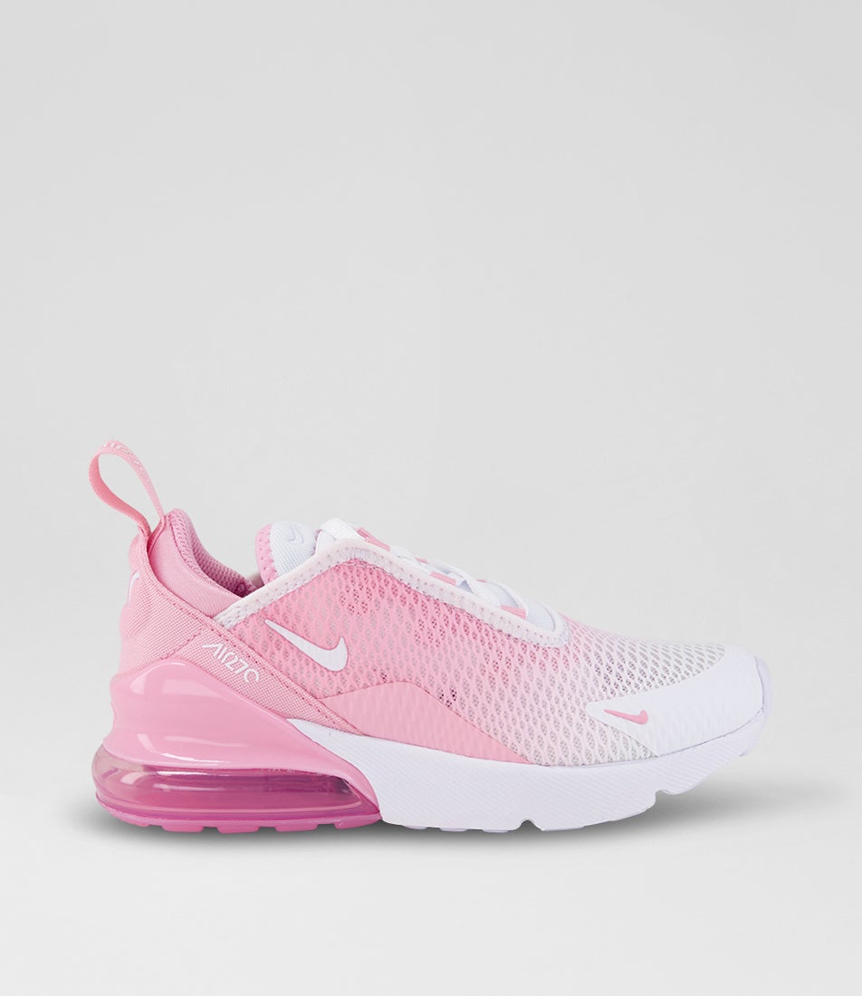 Air Max 270 Junior Pink Rise White Mesh Sneakers