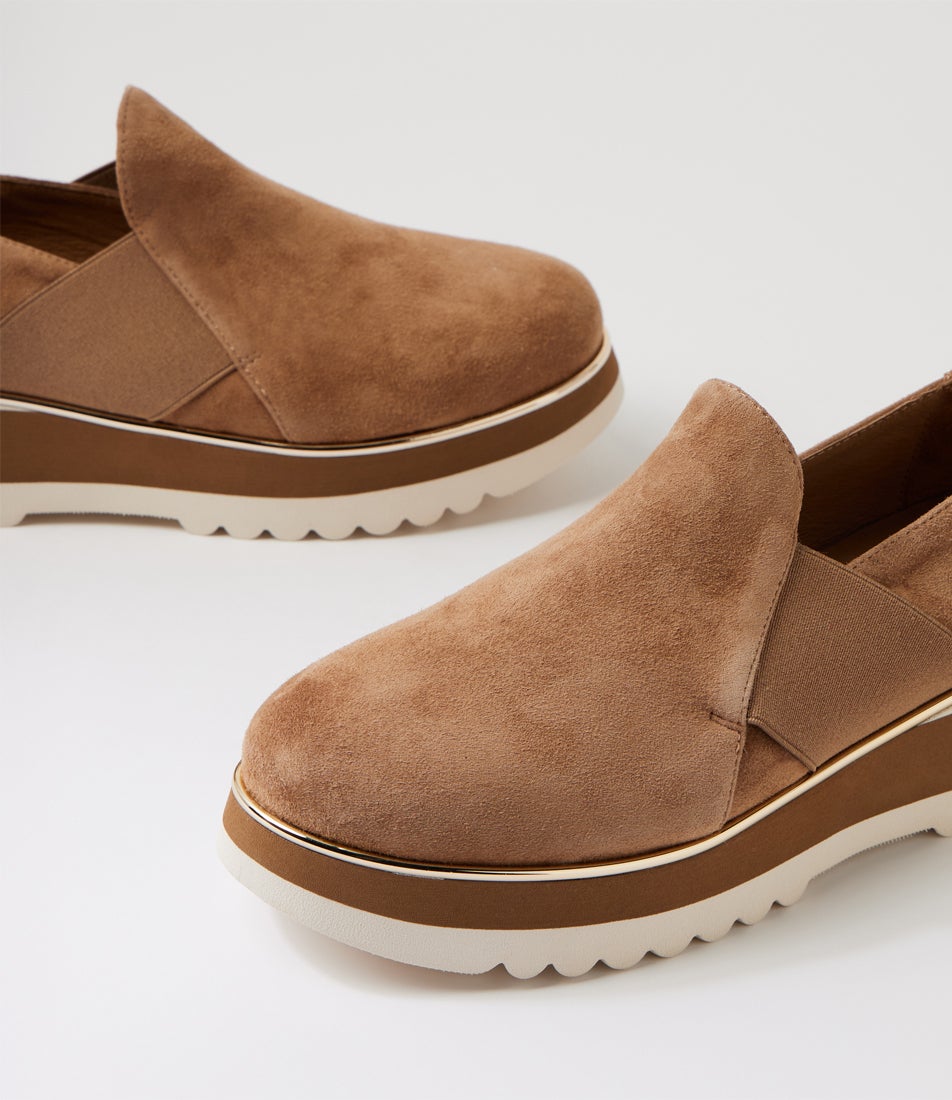Chiyo Light Choc Milk Suede Loafers