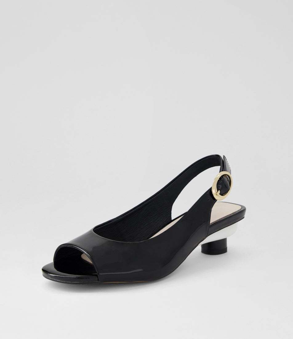 Vague Black Patent Leather Sandals