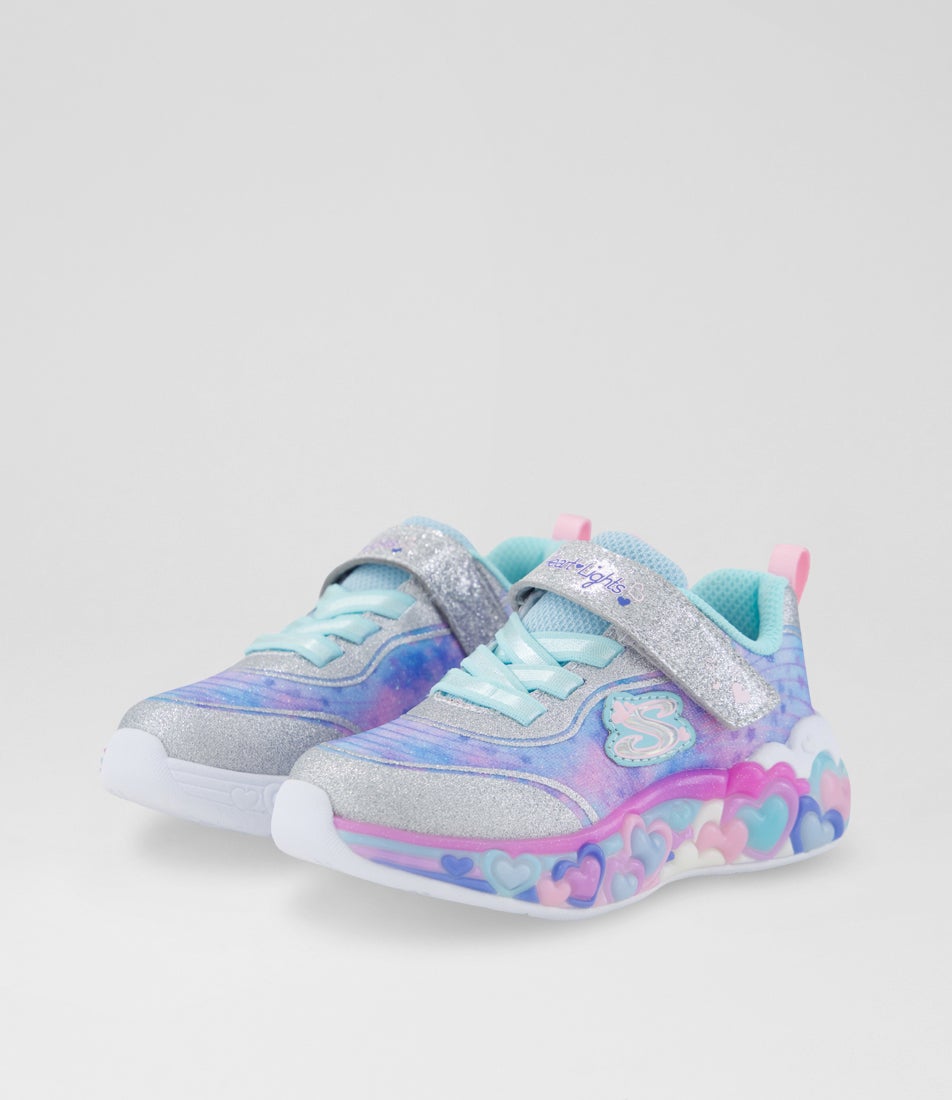 Eternal Heart Lights Toddler Silver Multi Sneakers