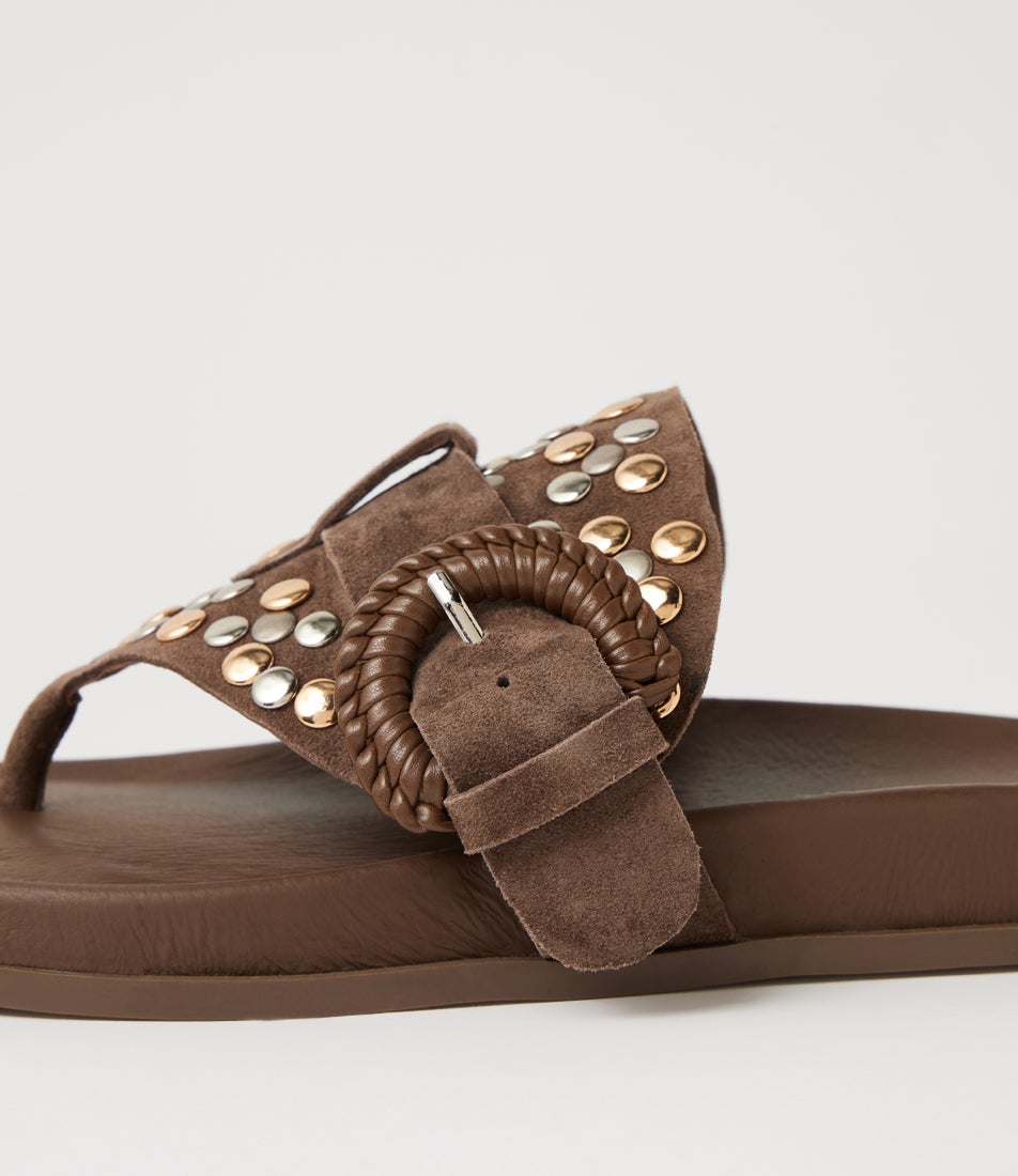 Taria Hot Choc Suede Sandals