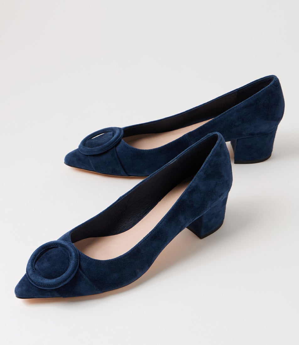 Ameerie Navy Suede Heels