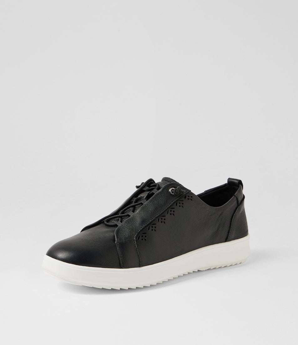 Lottiea Black Leather Sneakers