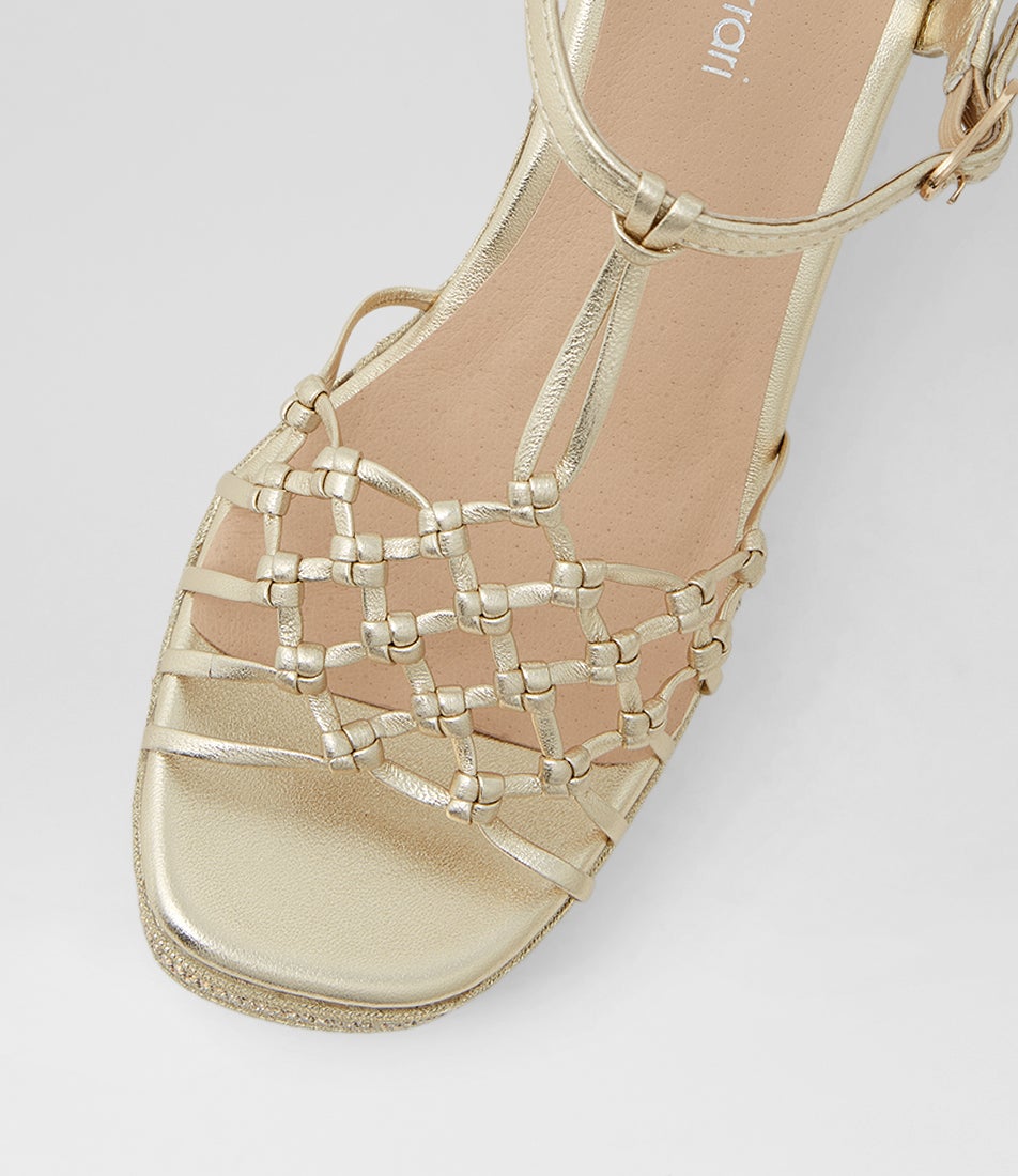 Urlas Gold Multi Rope Leather Sandals