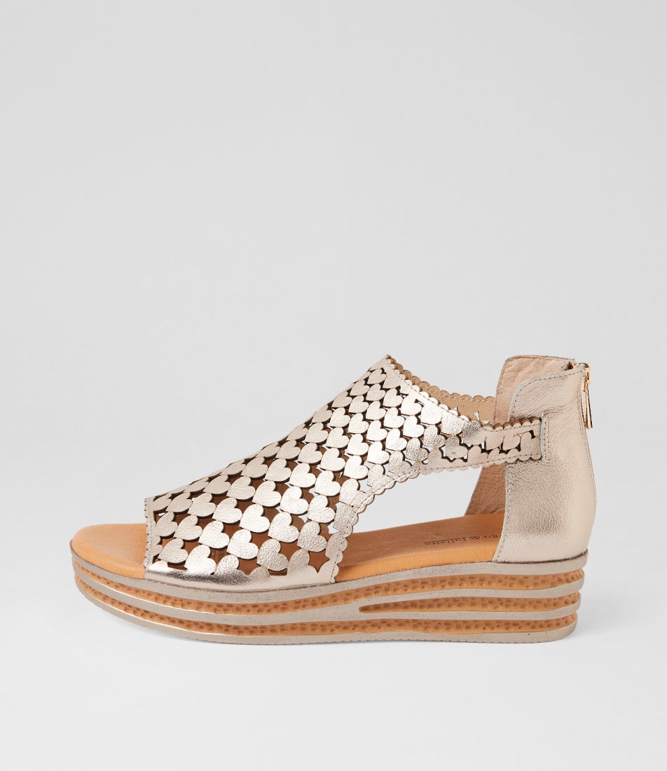 Channa Platino Leather Sandals