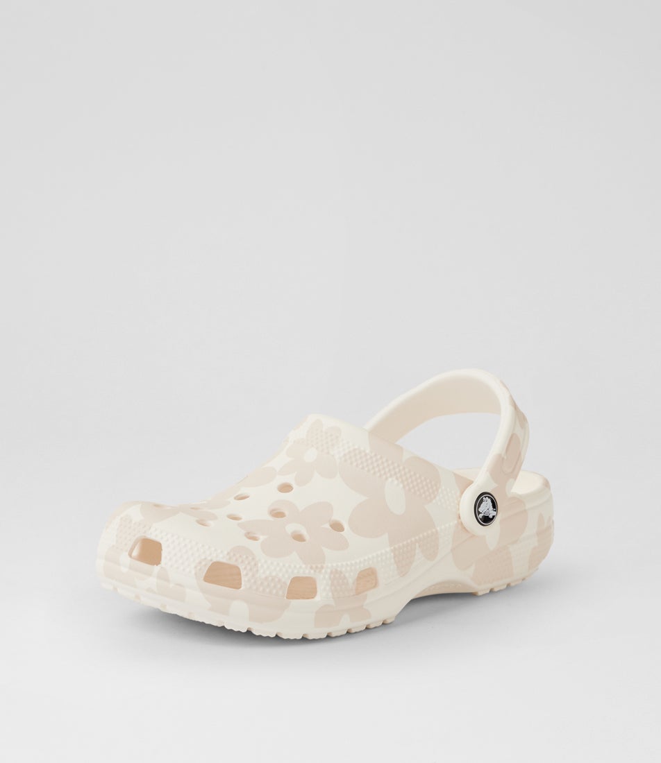 Classic Graphic Clog W Floral Chalk Multi Croslite Sandals
