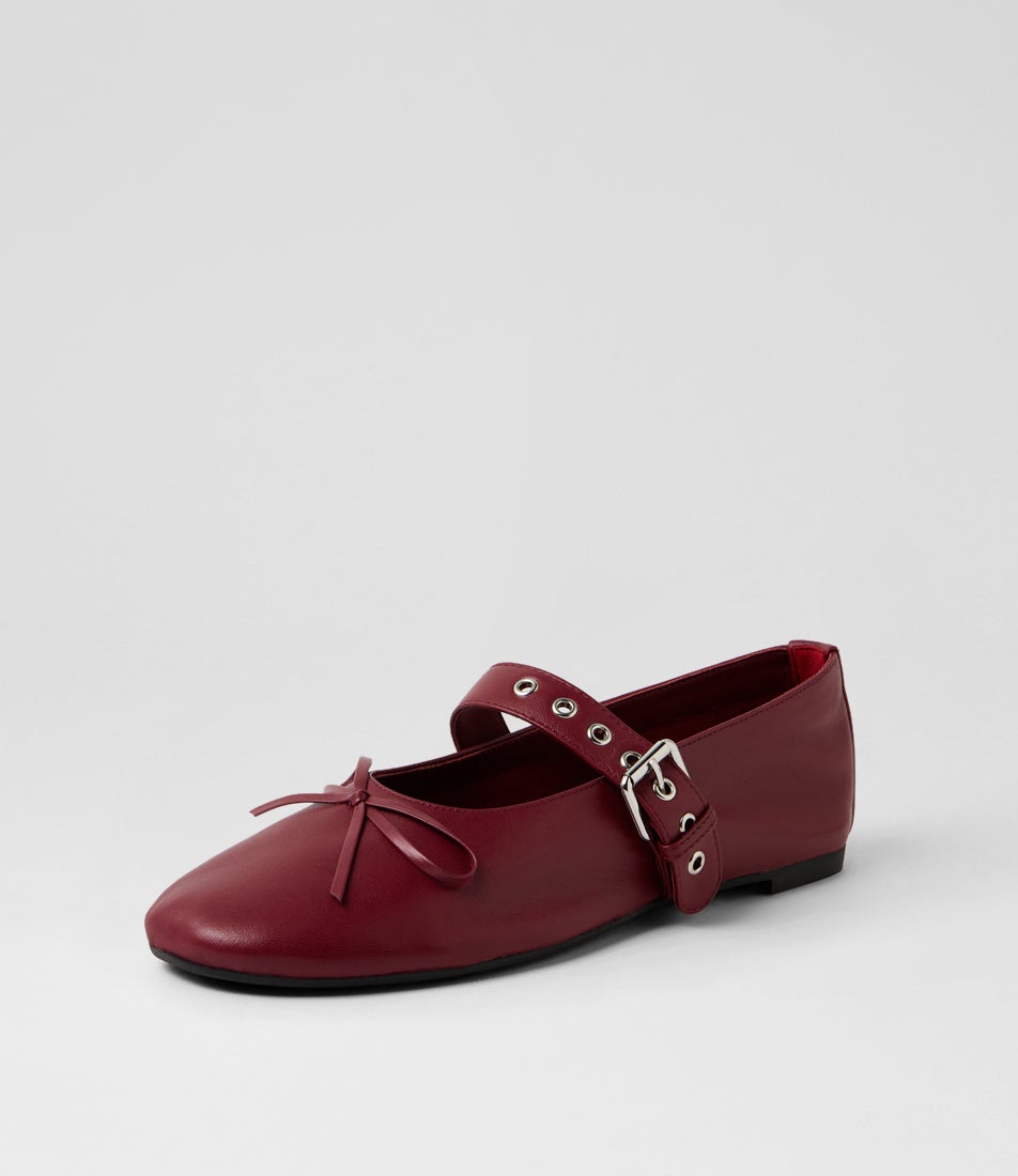 Carson Ruby Leather Ballet Flats