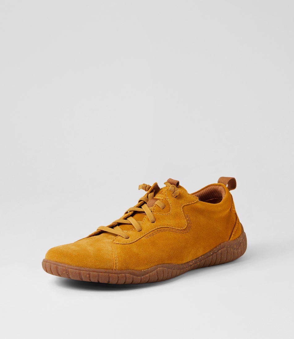 Wynona 1 Safran Suede Lace Up Flats