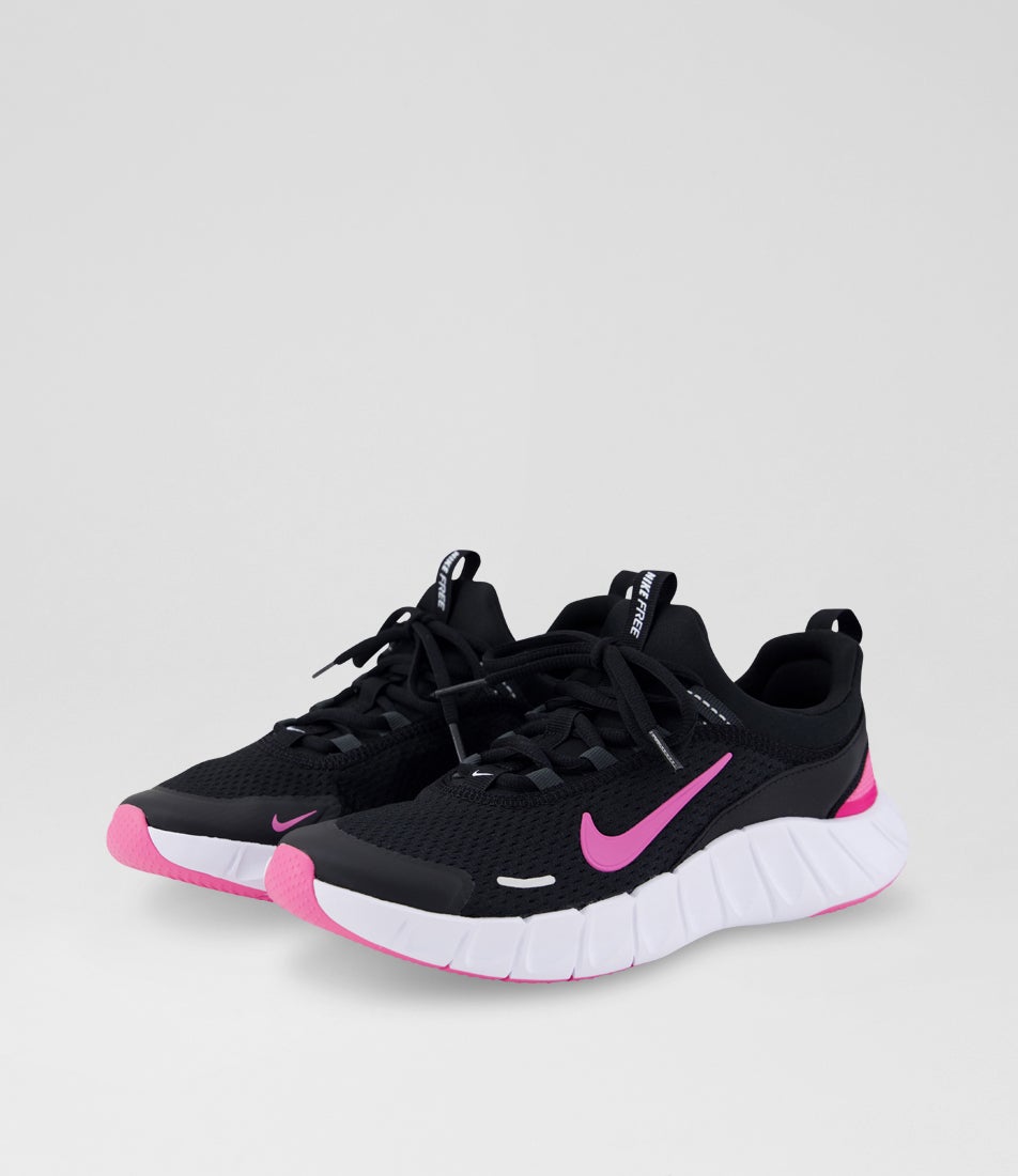 Free Ride Youth Black Pink Fabric Sneakers