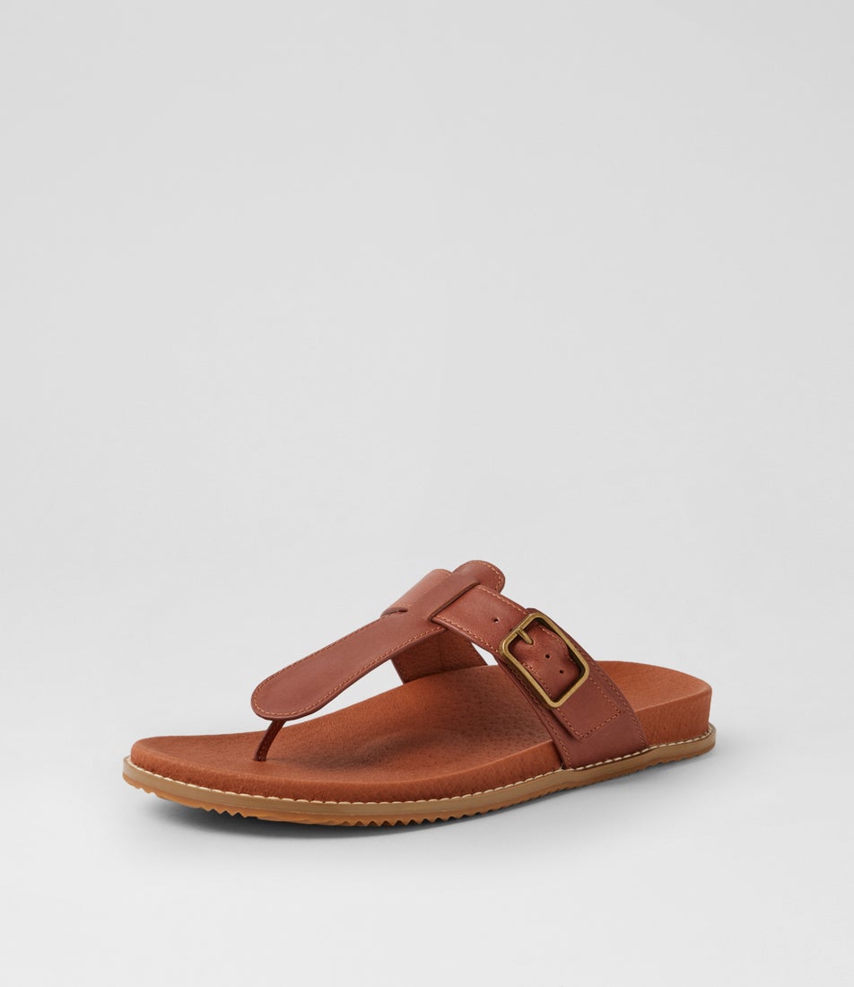 Nelson Walnut Leather Thongs