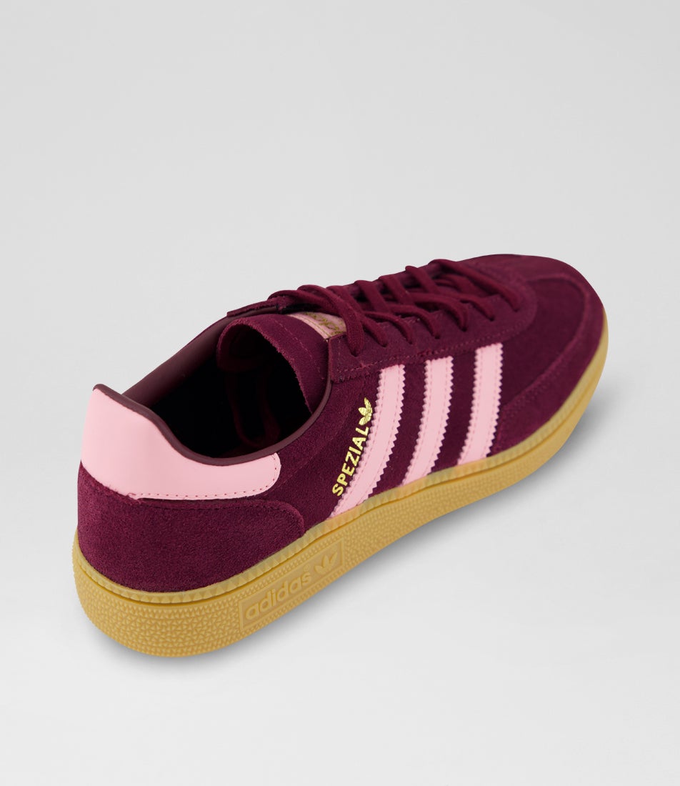 Handball Spezial Youth Maroon Bliss Pink Gum Suede Wedge Sneakers