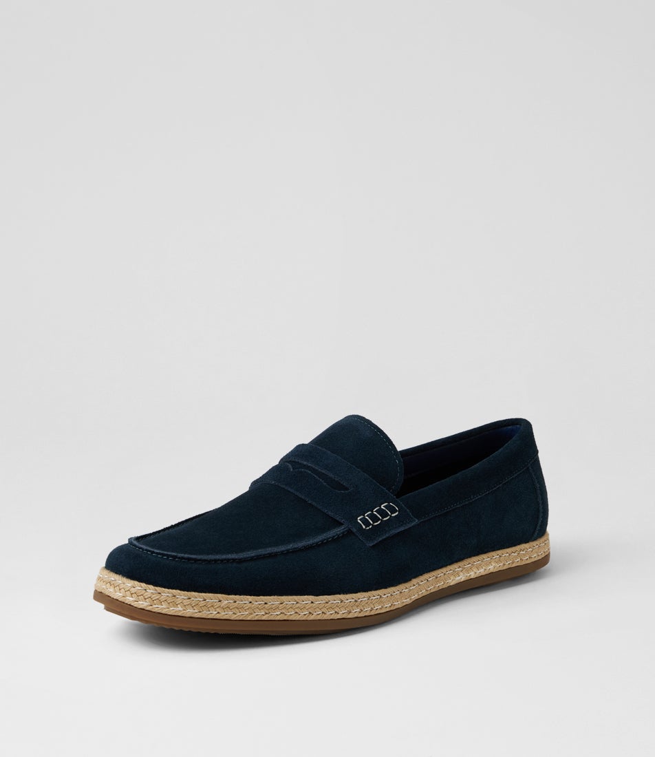Capture Navy Suede Loafers