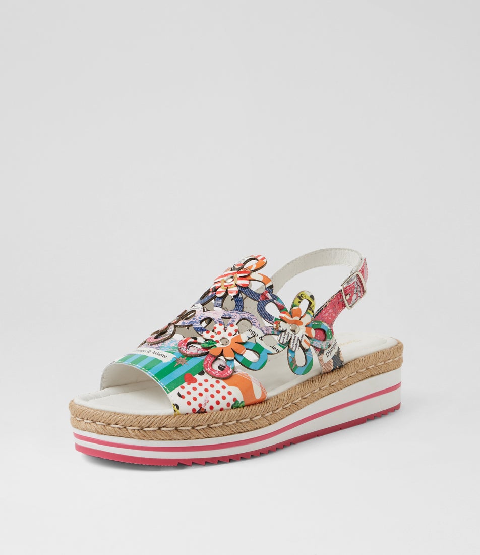 Aldo Collage 2 Print Patent Leather Sandals