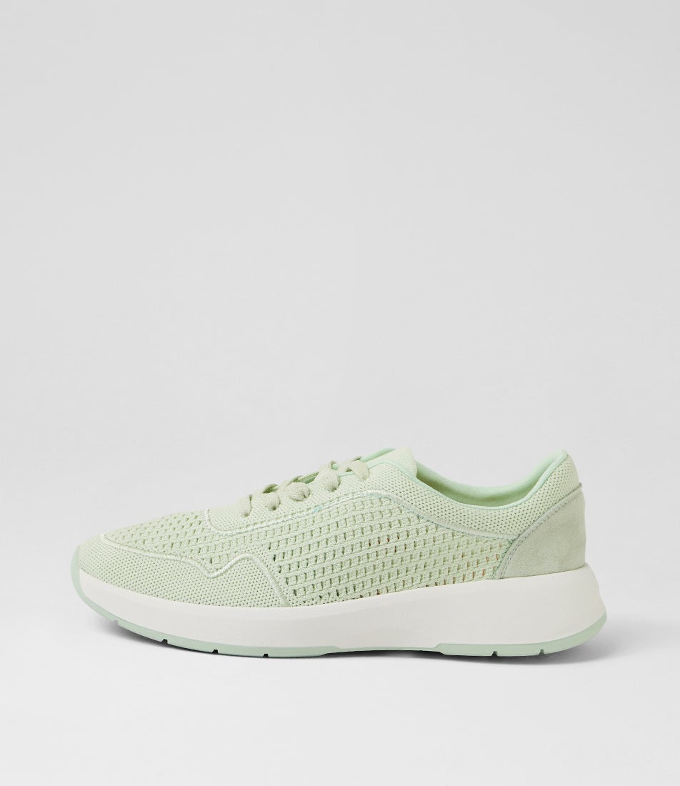 Tru Active Mint Knit Suede Lace Up Sneakers