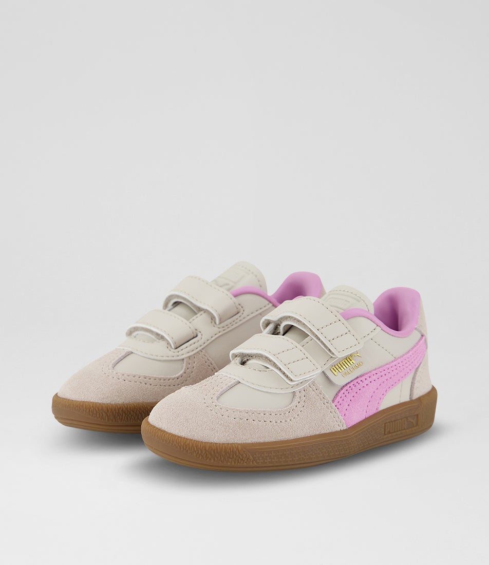 Palermo Toddler Silver Fog Mauve Glow Suede Sneakers