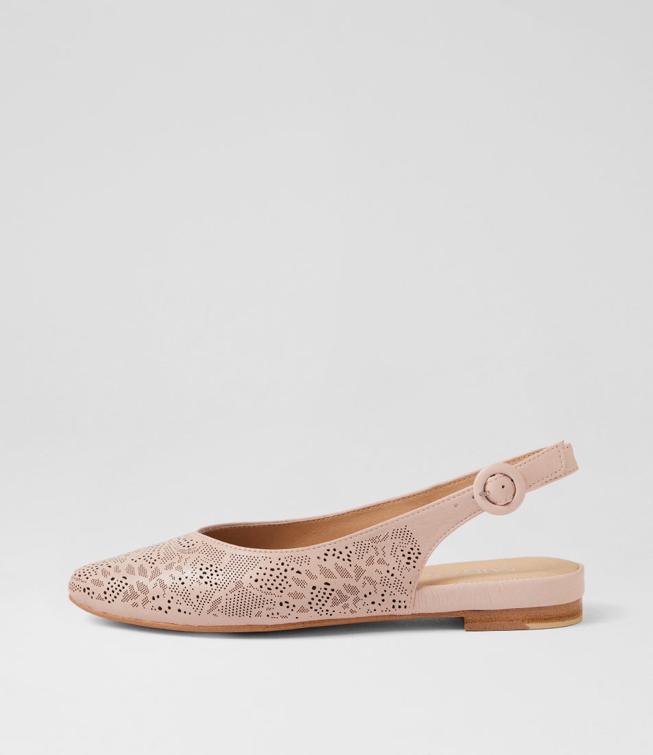 Freddy Dusty Pink Leather Slingbacks