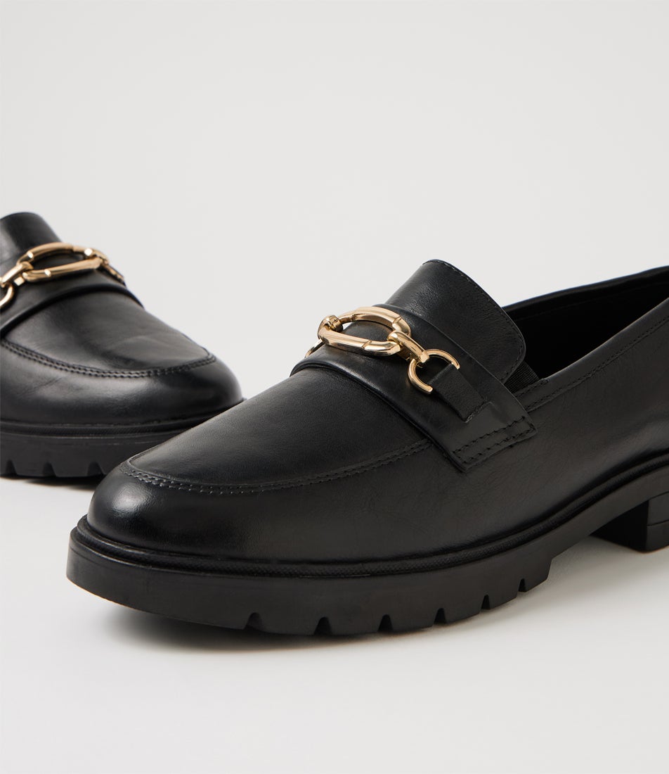 Cambridge 19 Black Leather Loafers