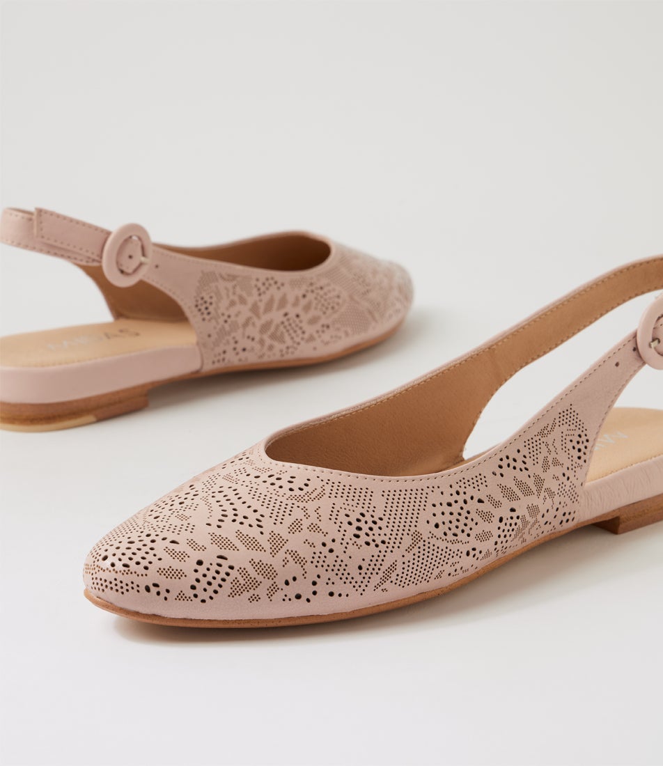 Freddy Dusty Pink Leather Slingbacks