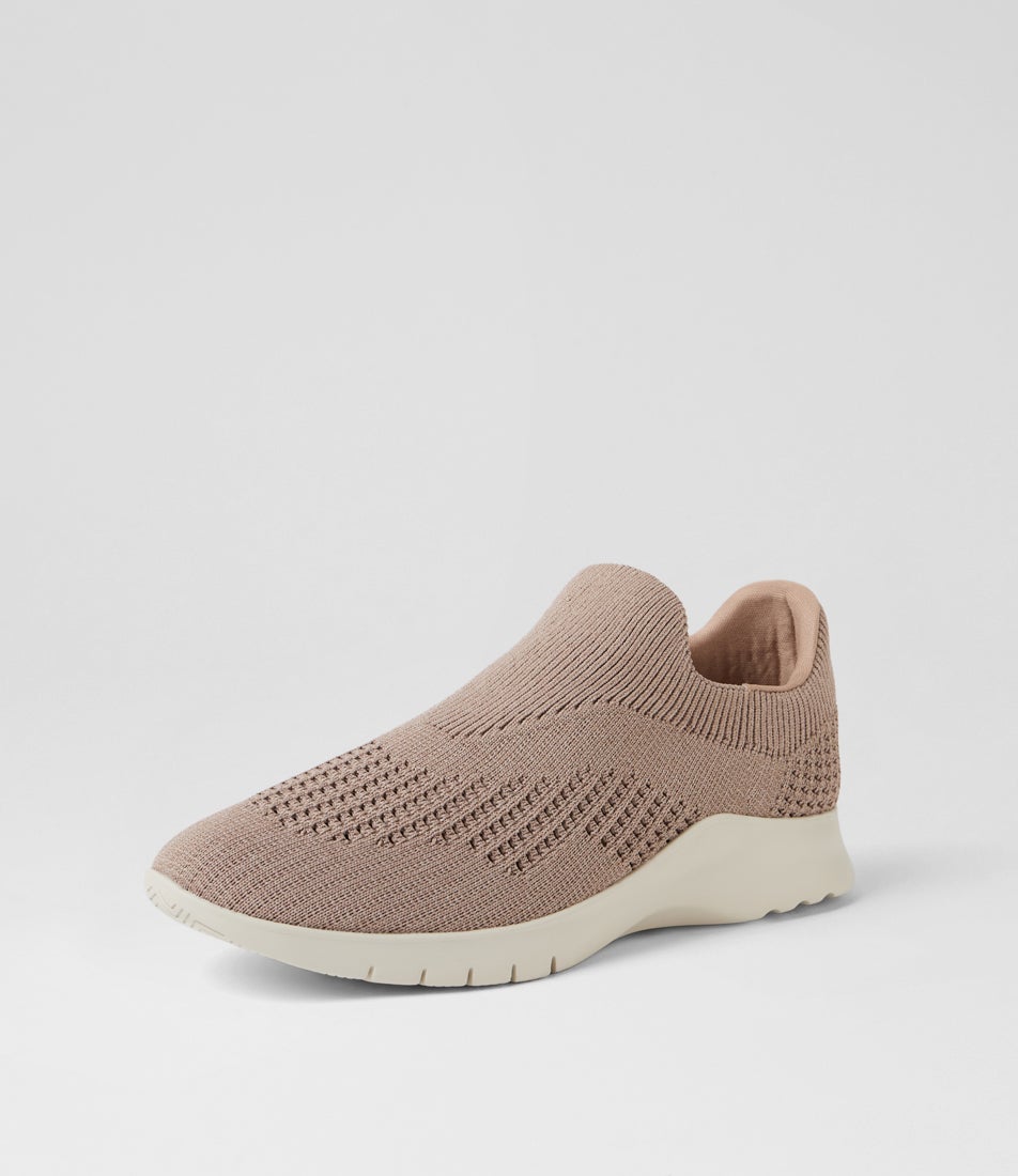 Perf Xw Taupe Almond Fabric Sneakers