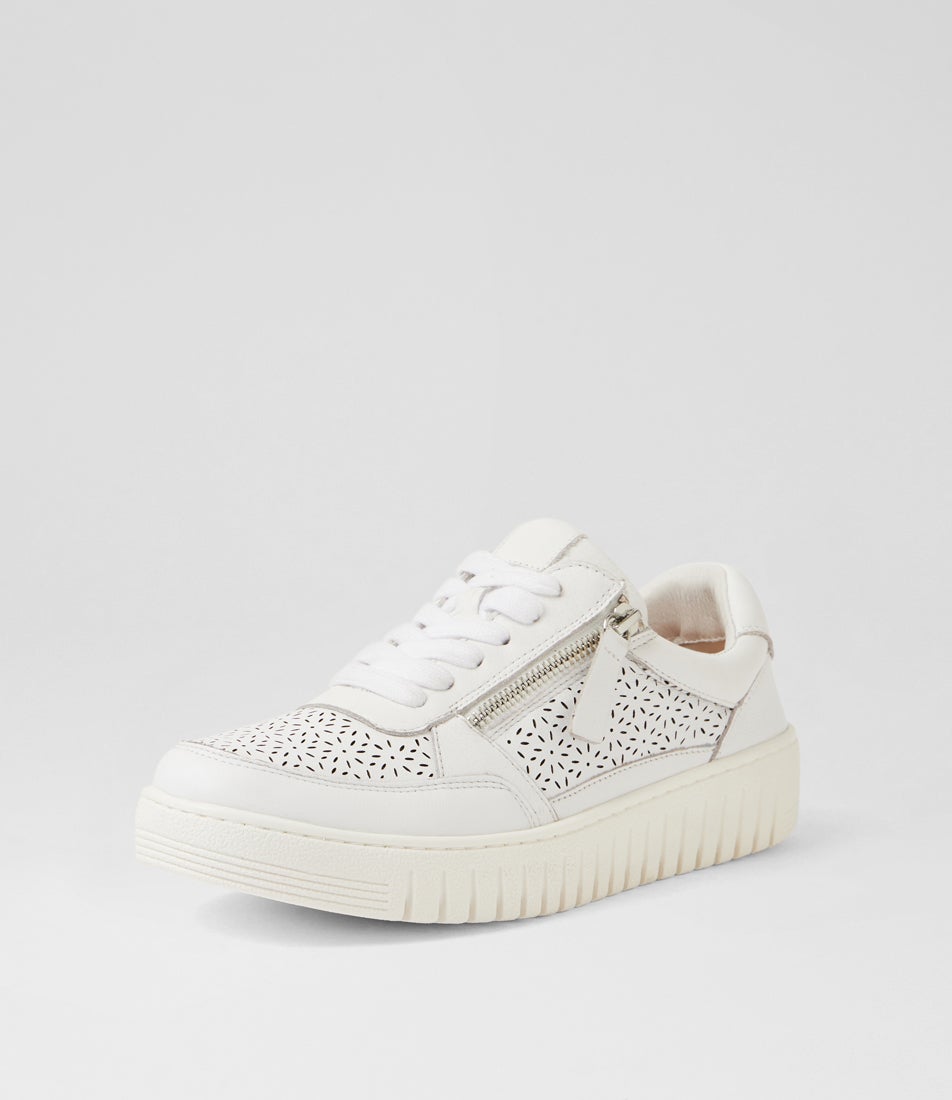 Hazlie White Leather Sneakers Hazlie White Leather Sneakers