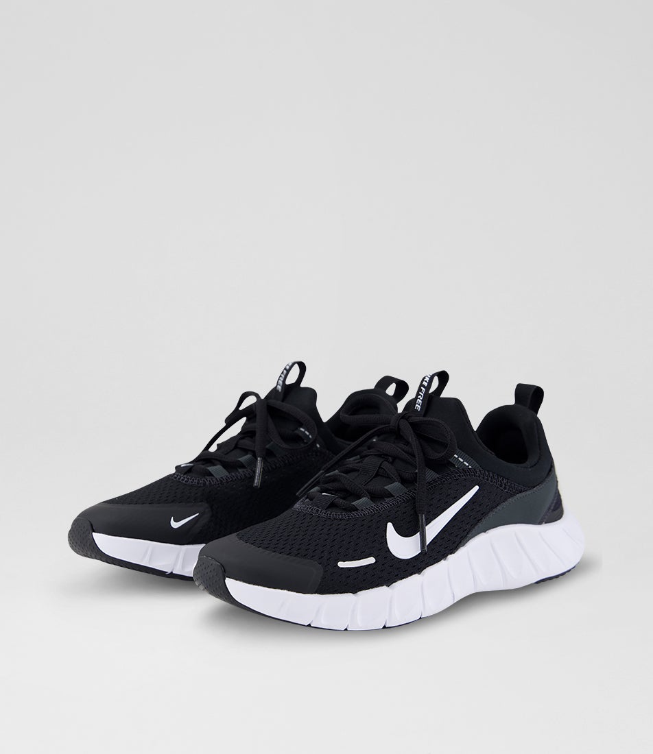 Free Ride Youth Black White Anthracite Mesh Sneakers