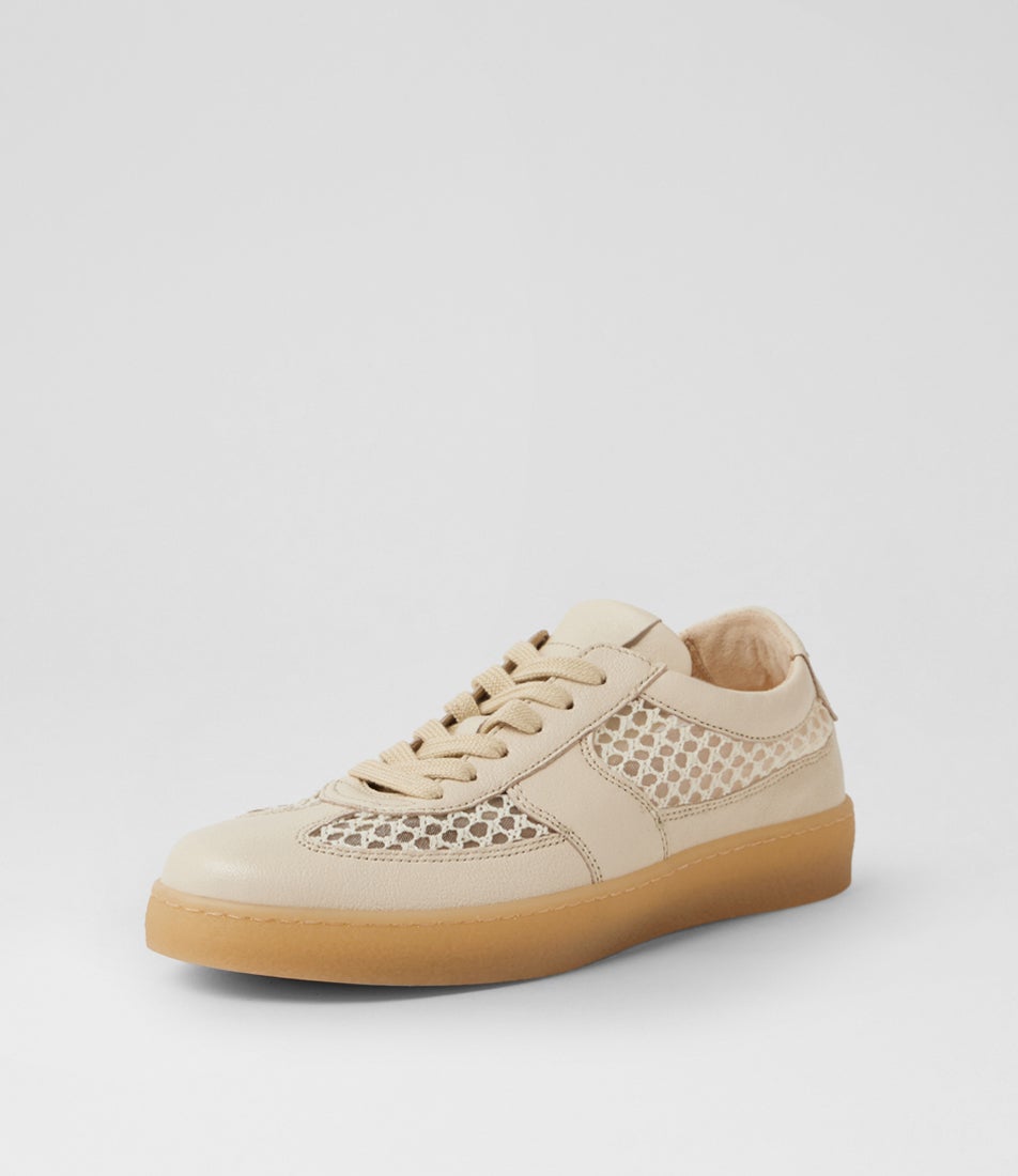 Soriah Vanilla Raffia Suede Lace Ups